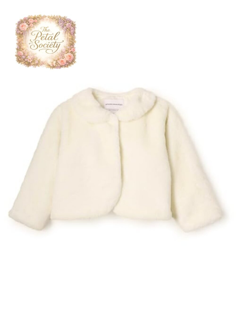 Sofia Grainge Unisex Toddler Faux Fur Cropped Jacket Satin Lined